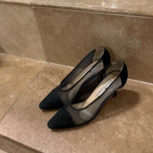 Navy  Mesh Sued Shoes